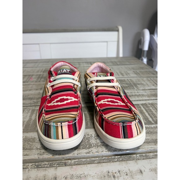 Ariat Kids Southwestern Stripe Canvas Slip On Shoes Toddler Size 2C - Picture 3 of 9